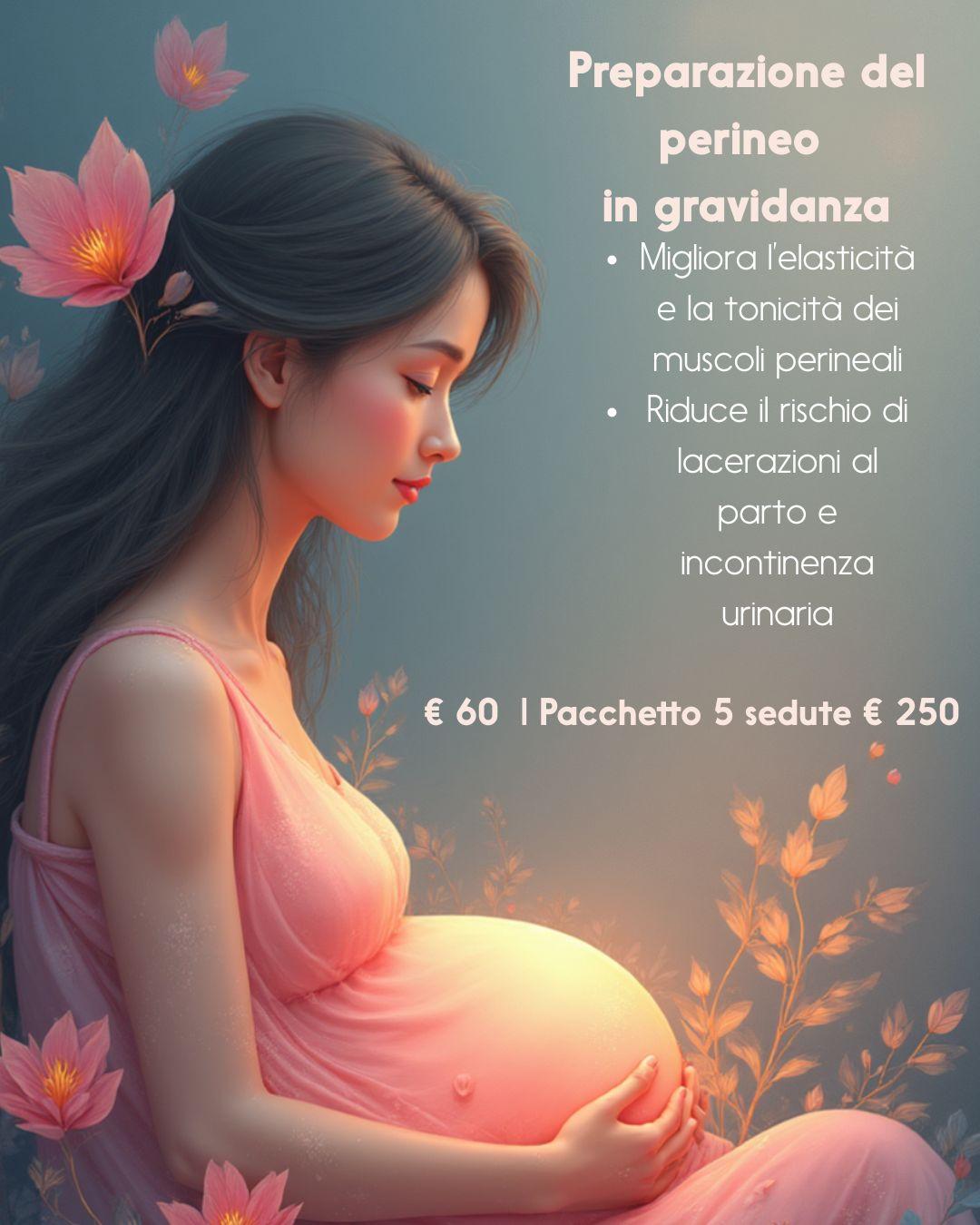 Donna in gravidanza, sfondo floreale